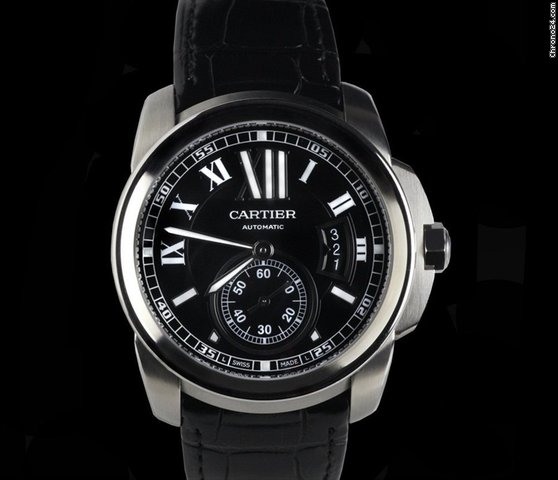 Cartier Calibre de Cartier SS Mens Black Dial WATCHES 2