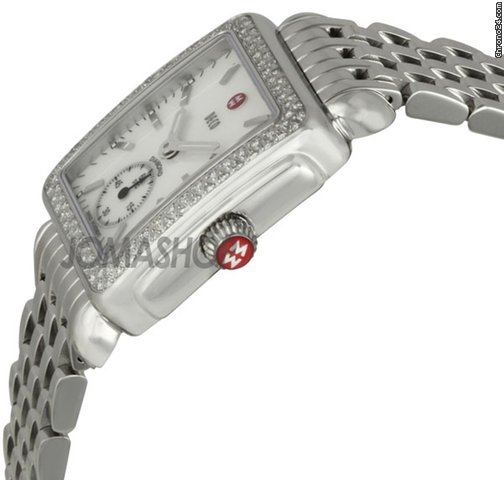Michele Ladies Deco-16 Mother of Pearl Dial Steel Watch MWW06V000001 WATCHES 2