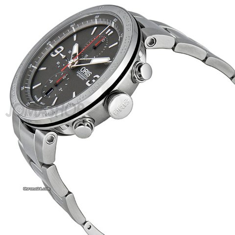 Oris TT1 Chronograph Grey Dial Stainless Steel Mens Watch 674-7659-4163MB WATCHES 2