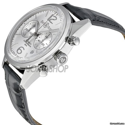 Bell & Ross Officer Automatic Chronograph Silver Dial Mens Watch BR126-WHT-ST WATCHES 2