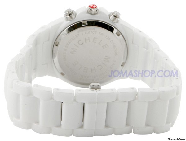 Michele Tahitian Ceramic White Diamond 36mm Ladies Watch MWW12B000001 WATCHES 2