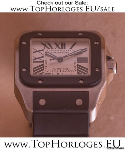 replica Cartier Santos 100 GM Rubber WATCHES 1