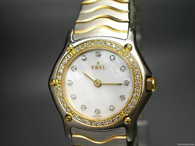 replica Ebel "Classic Wave" Perlmuttblatt und L¨¹nette mit Diamantbesatz WATCHES 1