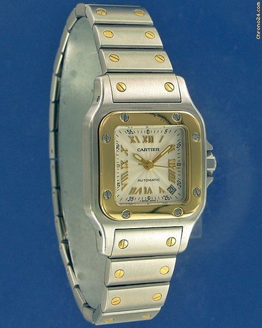 Cartier Santos Galbee Automatic Gold/Steel WATCHES 2