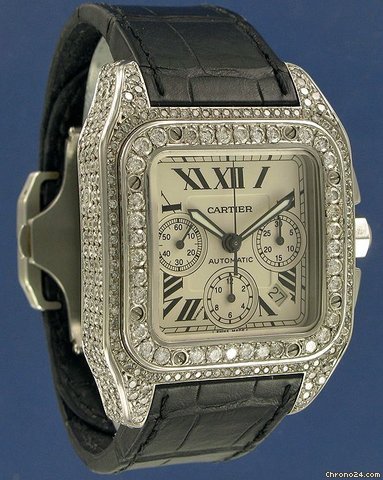 Cartier Santos 100 Chrono Diamonds WATCHES 2