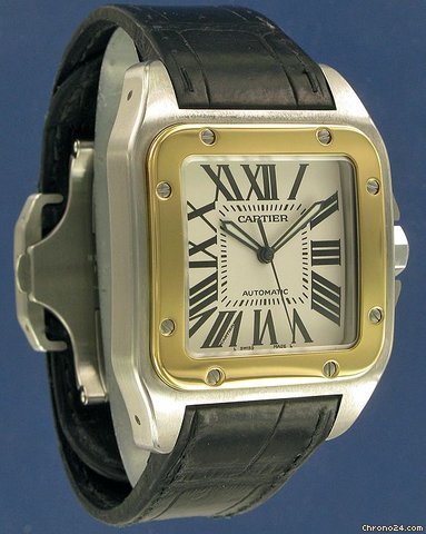 Cartier Santos 100 Gold/Steel WATCHES 2