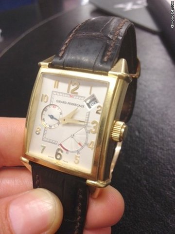 replica Girard Perregaux Vintage 1945 ref 2585 Oro Gold Power Reserve Riserva Carica WATCHES 1