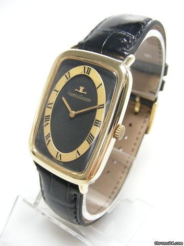 Jaeger-LeCoultre Rectangulaire vintage grande taille/big size yellow gold/or jaune cadran noir/black dial WATCHES 2