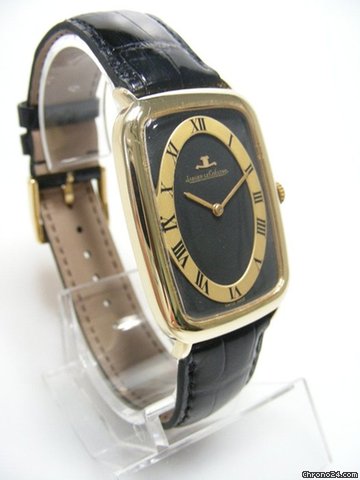 replica Jaeger-LeCoultre Rectangulaire vintage grande taille/big size yellow gold/or jaune cadran noir/black dial WATCHES 1