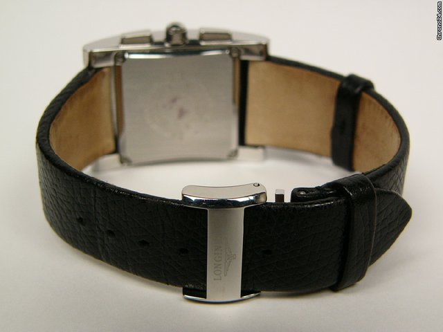 replica Longines chronograph steel and leather. Ref. L5.668.4 WATCHES 1