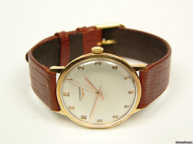 Longines yellow gold leather strap WATCHES 2