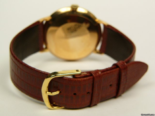 replica Longines yellow gold leather strap WATCHES 1