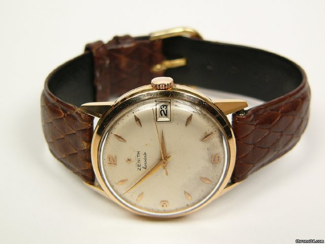 Zenith Horodate yellow gold and leather. WATCHES 2