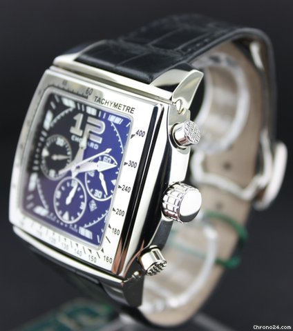replica Chopard Two O Ten unisex steel, croco strap Chronograph WATCHES 1