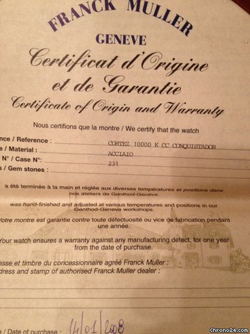 Franck Muller CORTEZ WATCHES 2