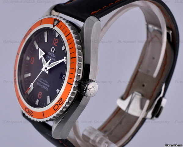 replica Omega Seamaster Planet Ocean Co-Axial Orange Bezel SS / Rubber 45.5MM WATCHES 1 