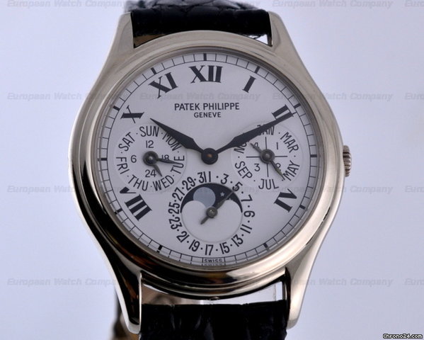 Patek Philippe Perpetual Calendar White Dial Roman 18K White Gold 36MM WATCHES 2
