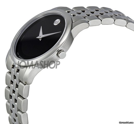 Movado Museum Black Dial Stainless Steel Ladies Watch 0606505 WATCHES 2