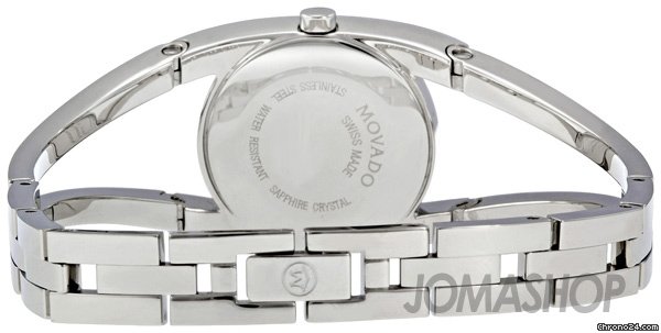 replica Movado Amorosa Stainless Steel Black Dial Ladies Watch 0606394 WATCHES 1