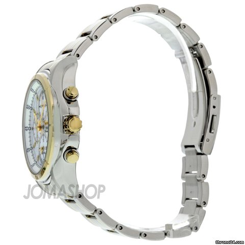Seiko 5 White Dial Two Tone Stainless Steel Mens Watch SSC002 WATCHES 2