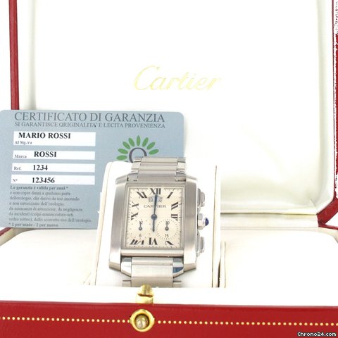 replica Cartier Tank francaise chrono WATCHES 1