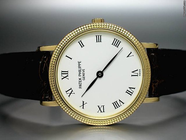 Patek Philippe "CALATRAVA" 18K/750 Gelbgold/Lederband WATCHES 2