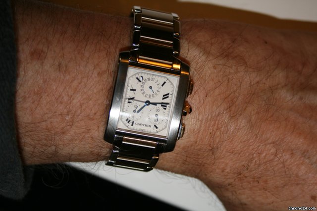 replica Cartier Tank Francaise Chronograph Stahl-Gold WATCHES 1