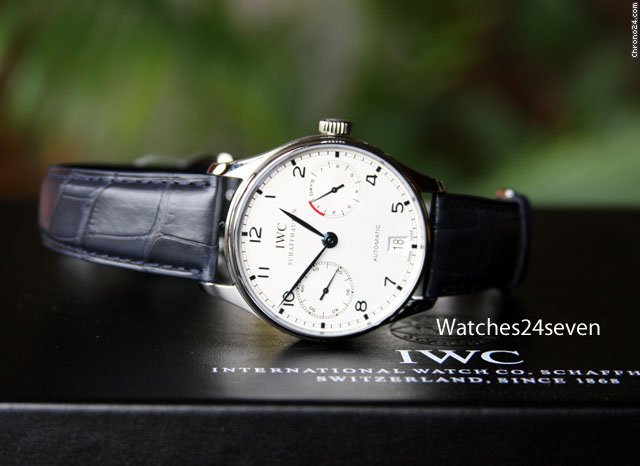 replica IWC Portuguese 7 Day Automatic White Dial Blue Hands WATCHES 1