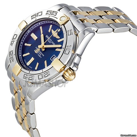 Breitling Galactic 32 Blue Stainless Steel and Gold Ladies Watch B71356L2-C812TT WATCHES 2
