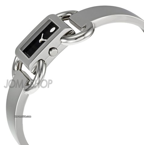 Movado Linio Stainless Steel Black Dial Ladies Watch 0606471 WATCHES 2