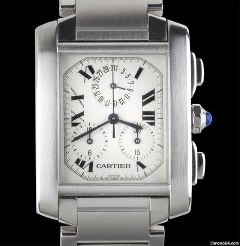 replica Cartier Tank Francaise Chronoflex Chronograph SS XL WATCHES 1