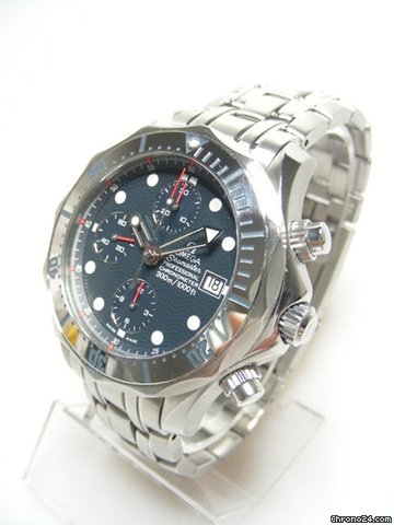Omega Seamaster chronographe full steel/complet acier cadran bleu dial WATCHES 2