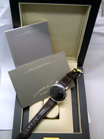 A. Lange & Sohne Lange 1 Platin schwarzes Zifferblatt WATCHES 2