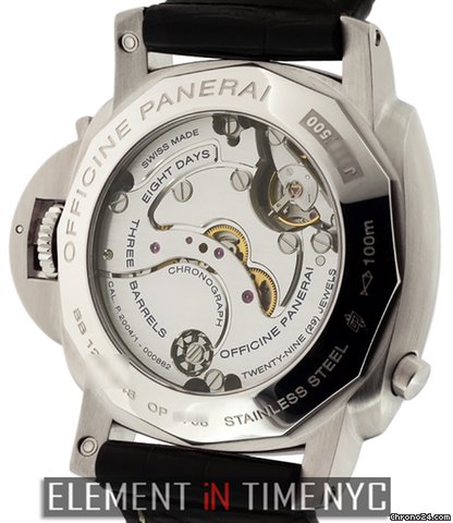 replica Panerai Luminor 1950 8 Days GMT Chronograph Monopulsante PAM 275 B+P WATCHES 1