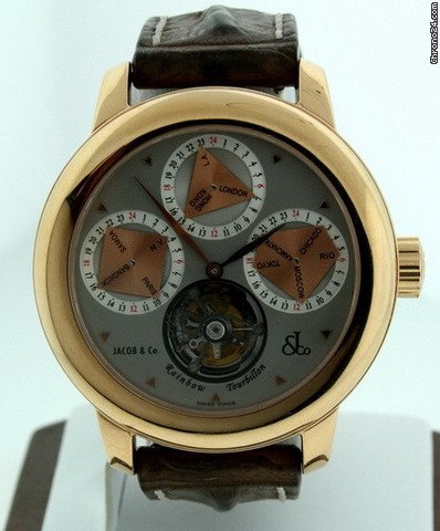 Jacob & Co. . R5RG Men's Tourbillon 4 Time Zone Pre-owned WATCHES 2