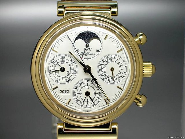IWC "DA VINCI EWK CHRONOGRAPH" 18K/750 Gelbgold/LB WATCHES 2