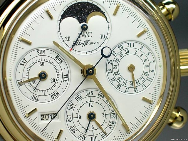 replica IWC "DA VINCI EWK CHRONOGRAPH" 18K/750 Gelbgold/LB WATCHES 1