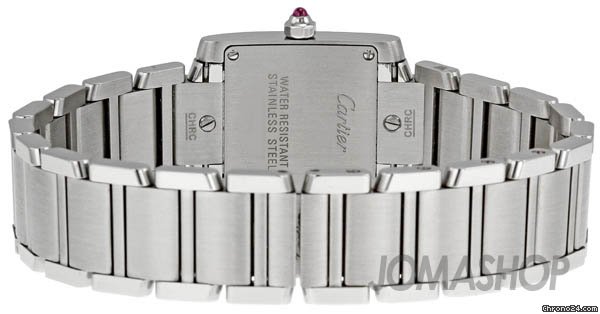 replica Cartier Tank Francaise Steel Pink Mother-of-Pearl Ladies Watch W51028Q3 WATCHES 1