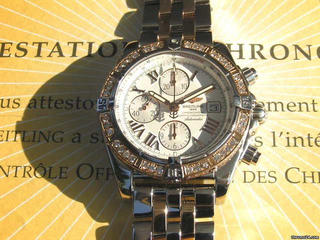 Breitling Chronomat Evolution weisses ZB Brillantl¨¹nette WATCHES 2
