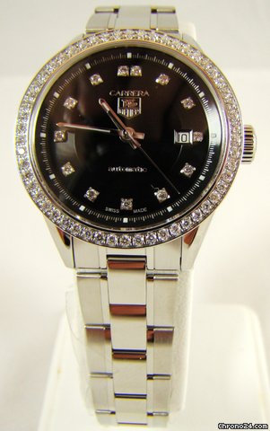 TAG Heuer CARRERA LADIES AUTOMATIC DIAMOND BLACK WATCH WATCHES 2