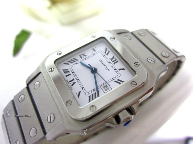 replica Cartier Santos CarreeGM Stahl Herren WATCHES 1