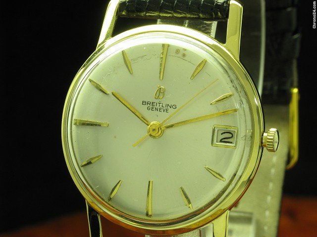 replica Breitling Geneve 18kt 750 Gold Automatic Kaliber 4002 Herrenuhr WATCHES 1