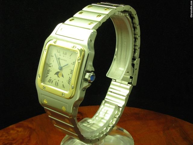 Cartier Santos 18kt Gold / Edelstahl Mondphase Unisexuhr WATCHES 2