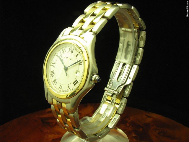 Cartier Cougar Damenuhr 18kt Gold/ Edelstahl Mit Datum WATCHES 2