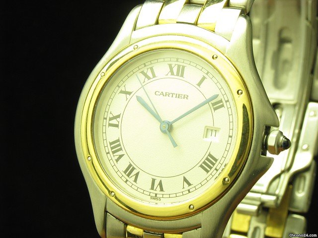 replica Cartier Cougar Damenuhr 18kt Gold/ Edelstahl Mit Datum WATCHES 1