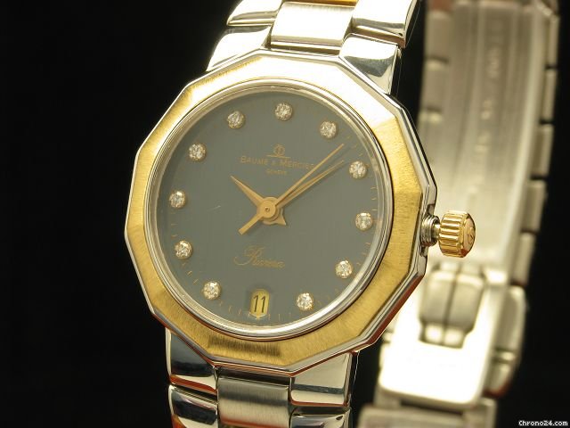 replica Baume & Mercier & Riviera 18kt Gold / Edelstahl Damenuhr WATCHES 1