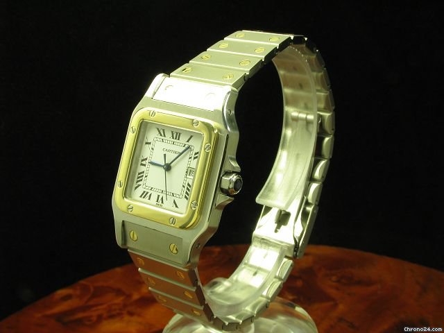 Cartier Santos 18kt Gold / Edelstahl Automatic Herrenuhr Inkl. Box WATCHES 2