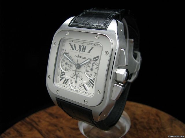 Cartier Santos 100 Stahl Chronograph Automatik Gm 51x42 WATCHES 2