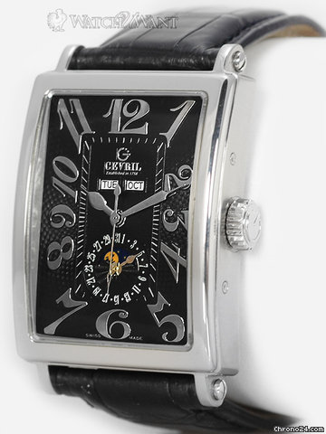 replica Gevril Avenue of Americas Triple Date Moonphase Automatic XL - Special Edition 500 Pieces - 34mm Stainless Steel - Ref 5031 - Boxes/Papers 100% Complete WATCHES 1