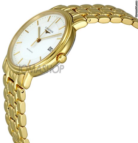 Longines White Dial Automatic Gold PVD Stainless Steel Bracelet Mens Watch L48212188 WATCHES 2